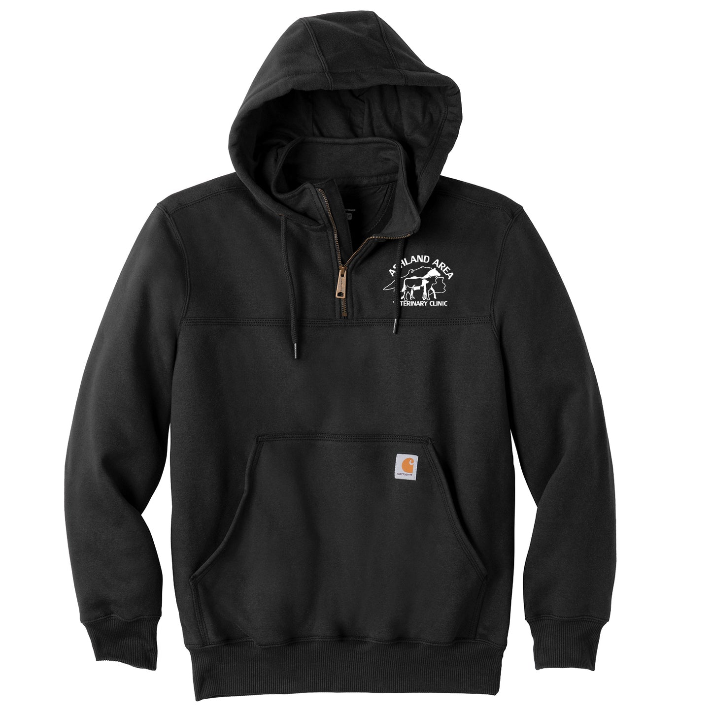 Ashland Vet Clinic Carhartt Heavyweight Hooded Zip Mock Sweatshirt