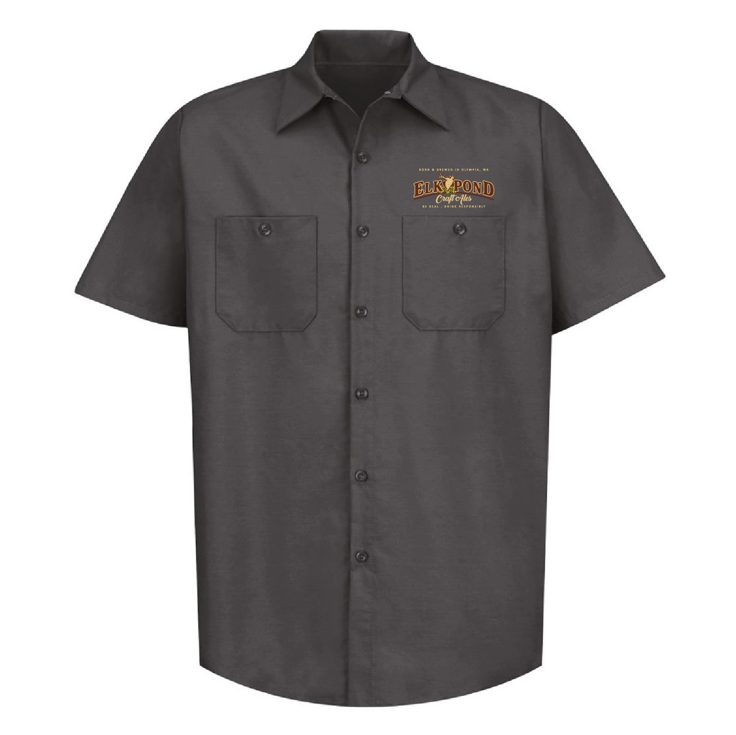 Elk Pond Craft Ales Industrial Short Sleeve Work Shirt