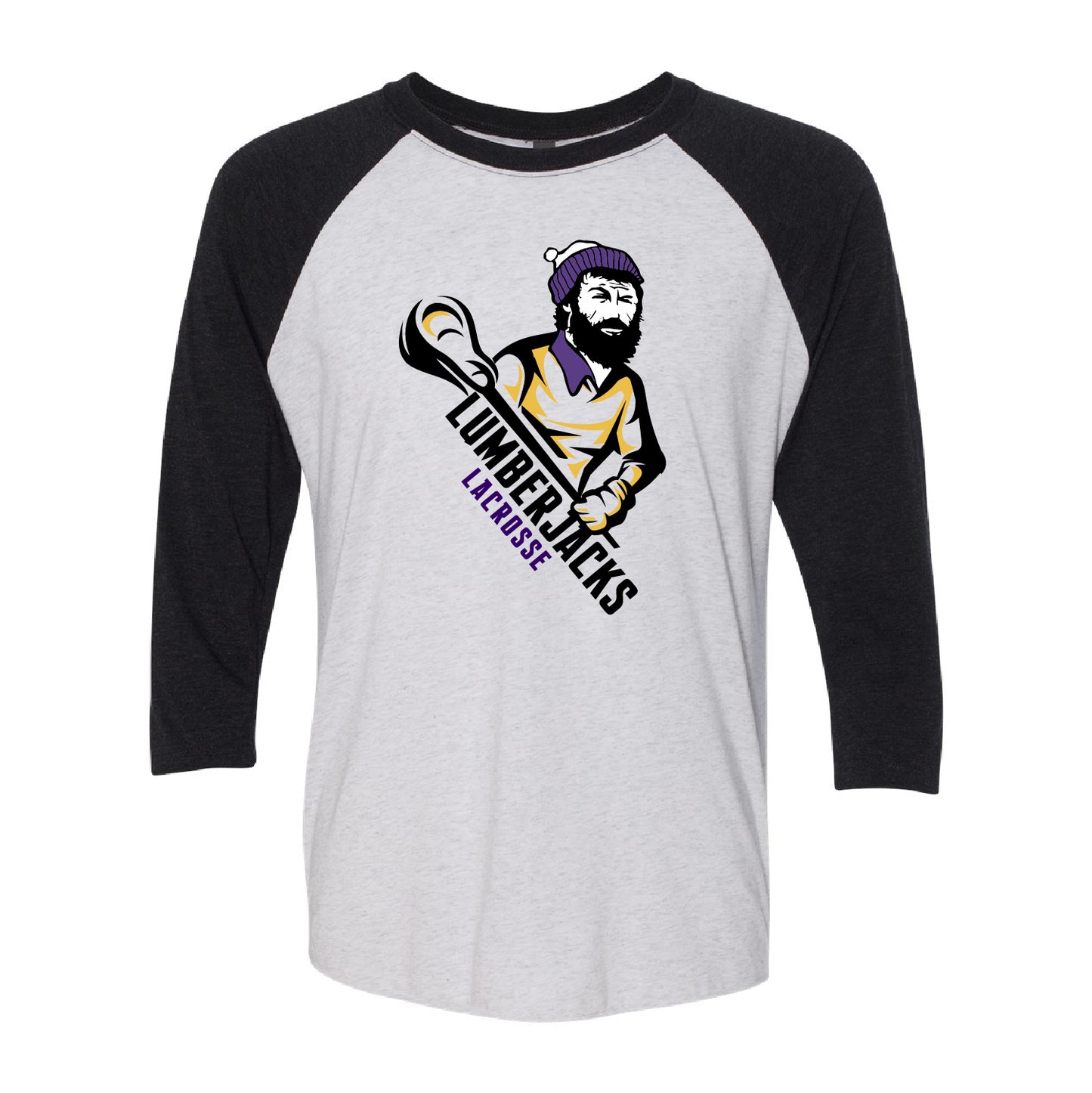 CEC Lacrosse Unisex Tri-Blend 3/4-Sleeve Raglan Tee