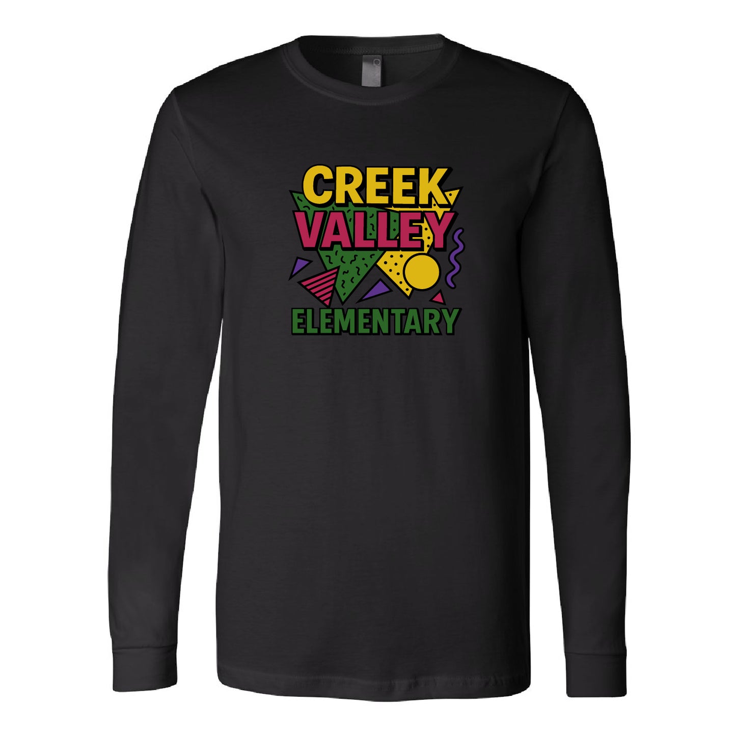 Creek Valley Elementary Unisex Jersey Long Sleeve Tee 90s Theme