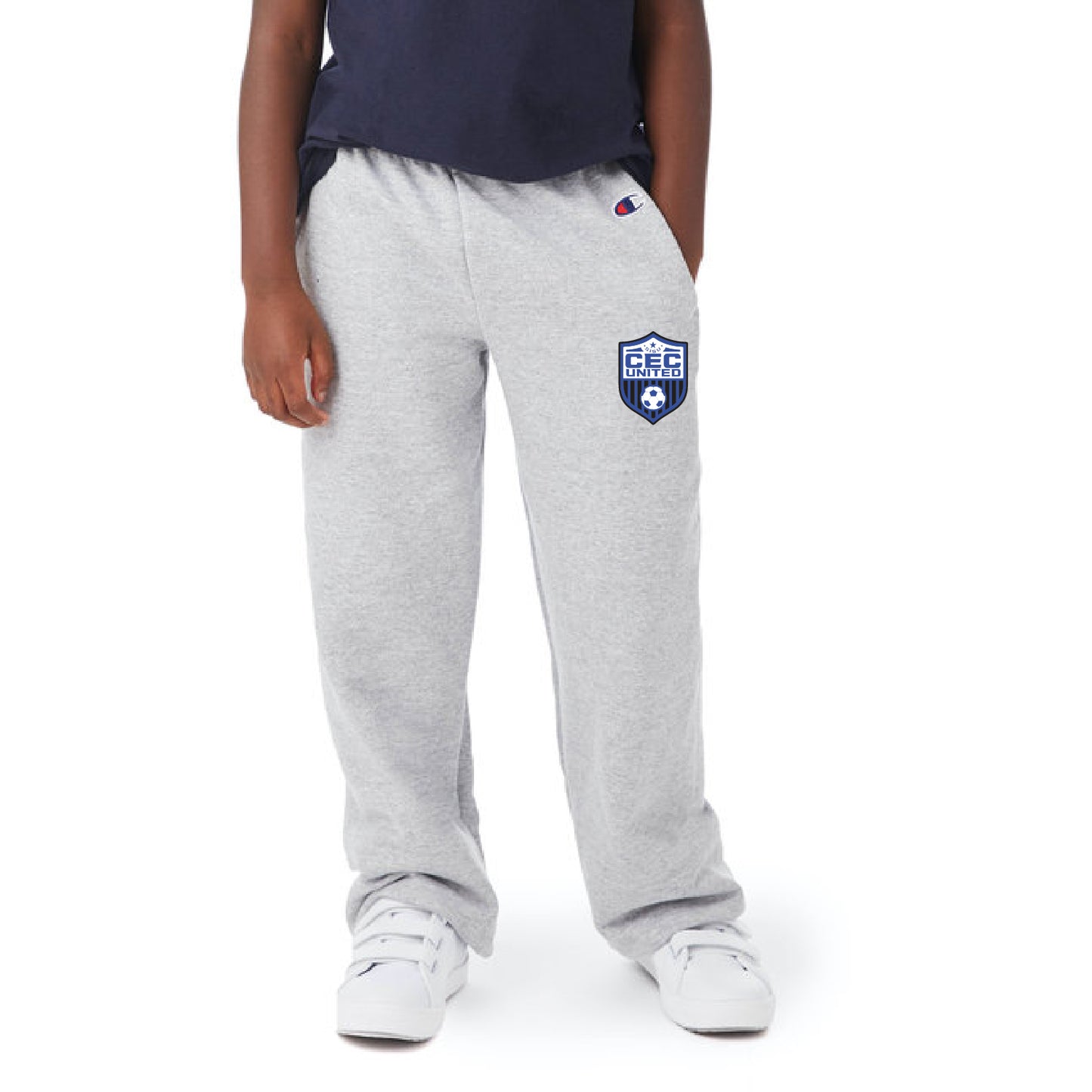 Cec United Champion Youth Powerblend® Open-Bottom Fleece Pant with Pockets