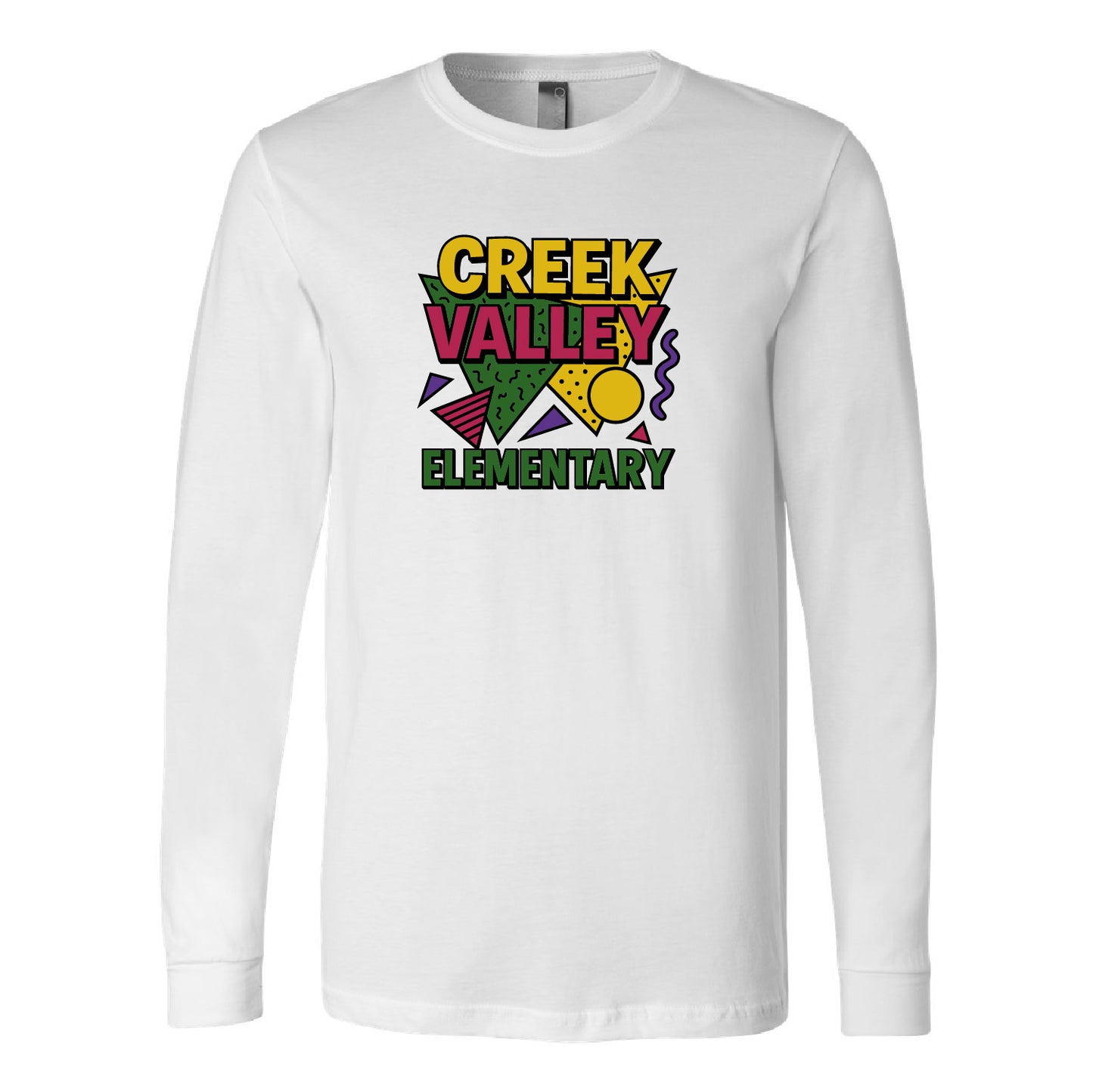 Creek Valley Elementary Unisex Jersey Long Sleeve Tee 90s Theme