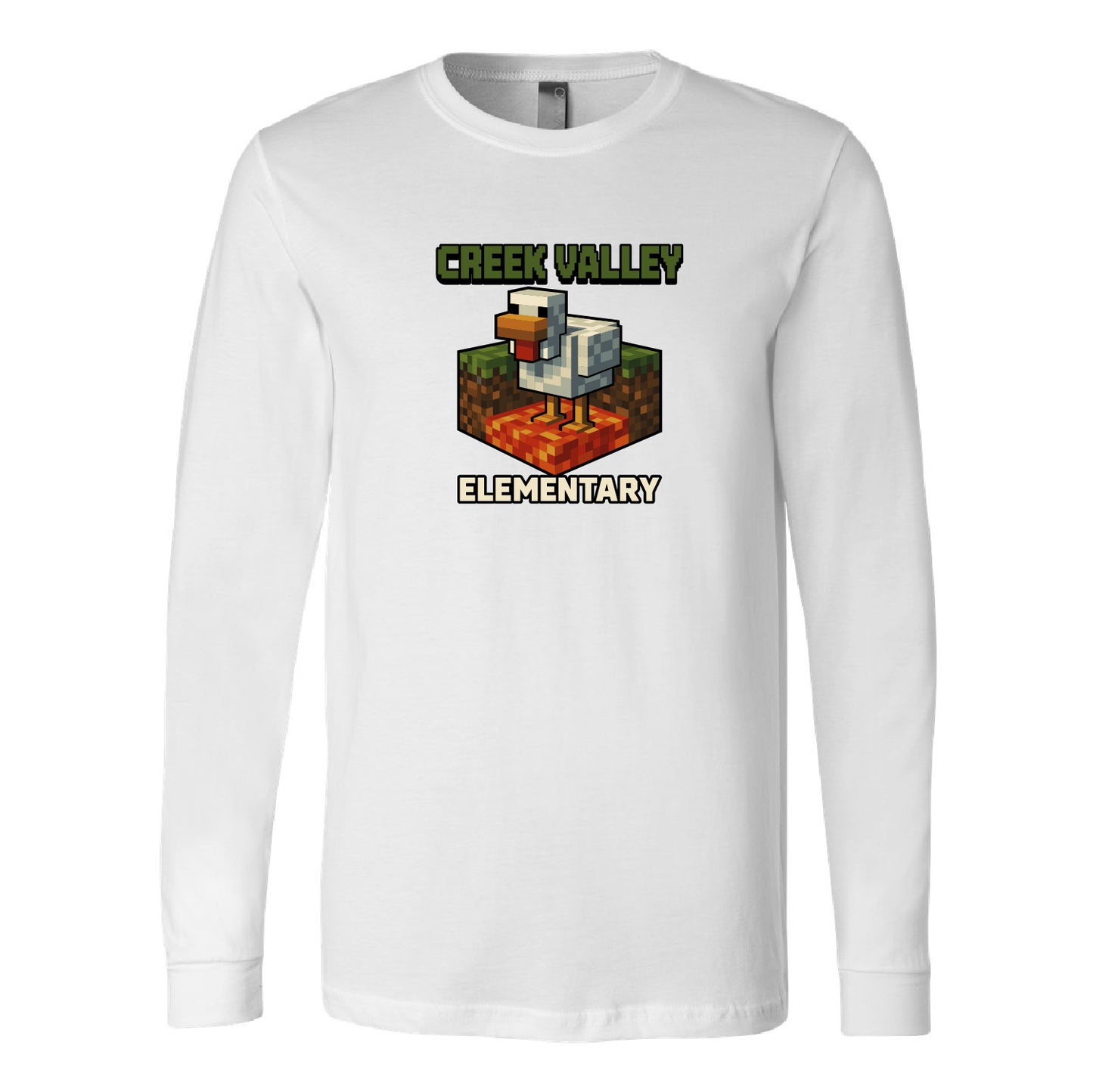 Creek Valley Elementary Unisex Jersey Long Sleeve Tee Lava Chicken