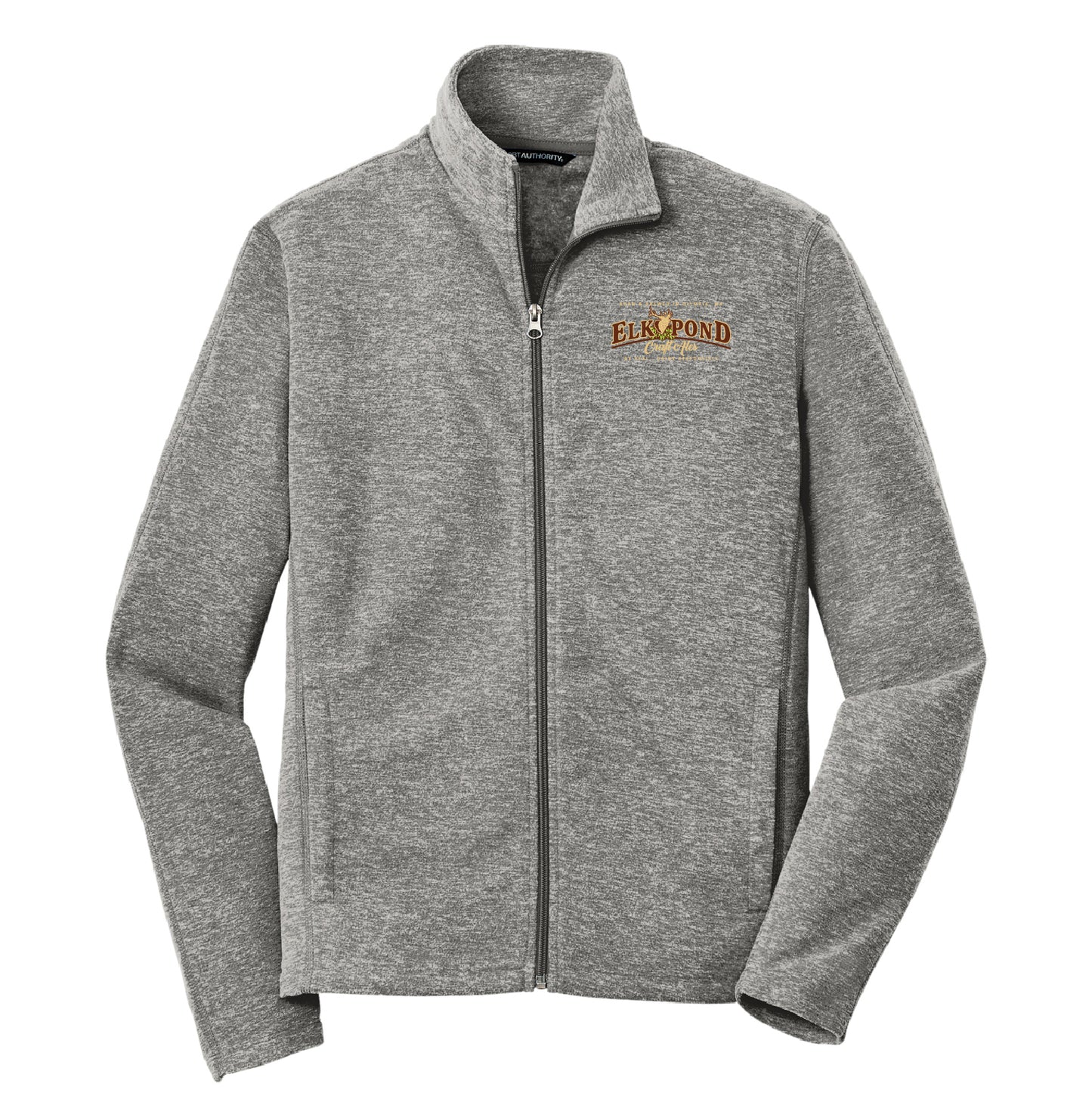 Elk Pond Craft Ales Heather Microfleece Full-Zip Jacket (Full Back)