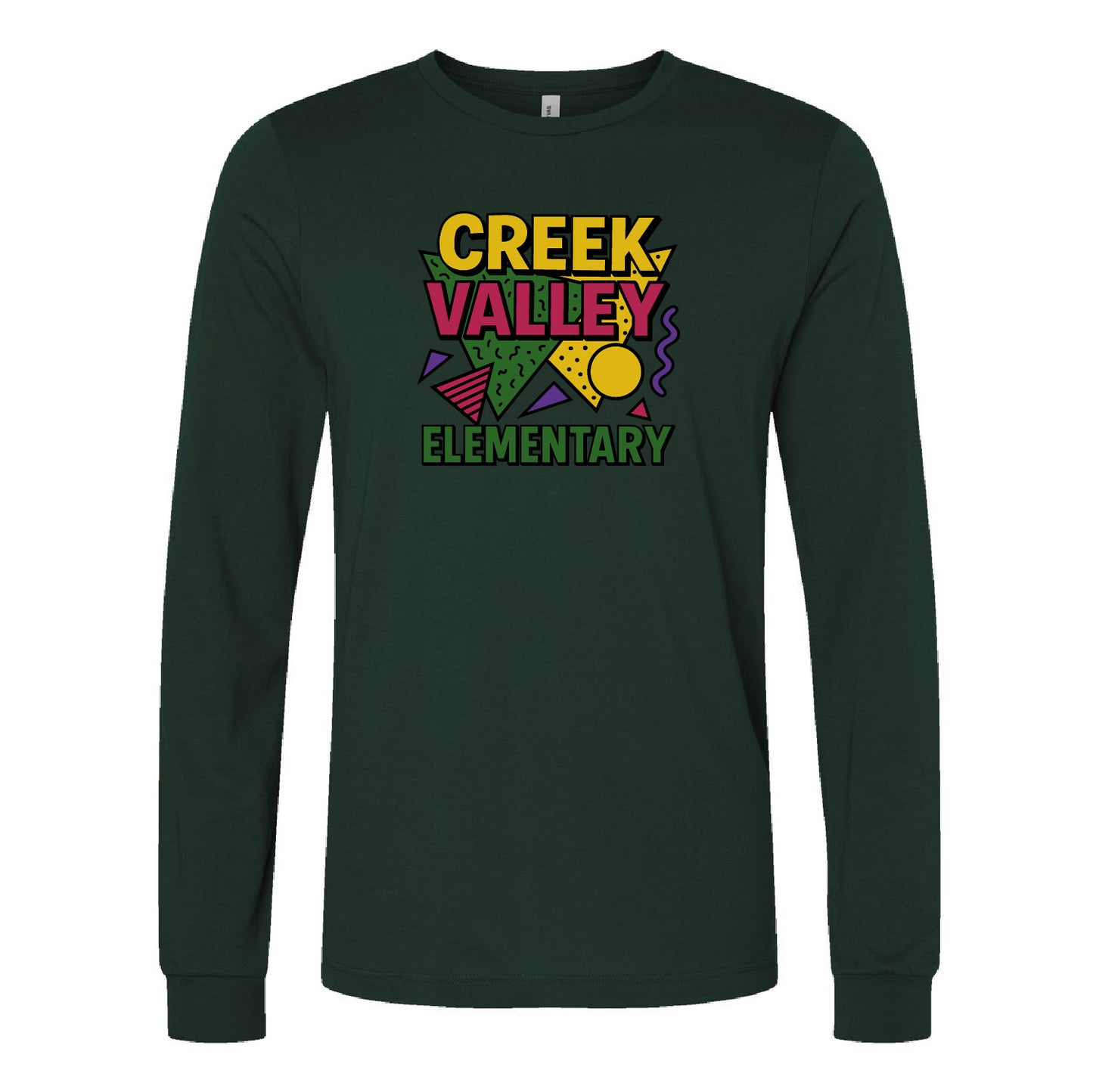 Creek Valley Elementary Unisex Jersey Long Sleeve Tee 90s Theme