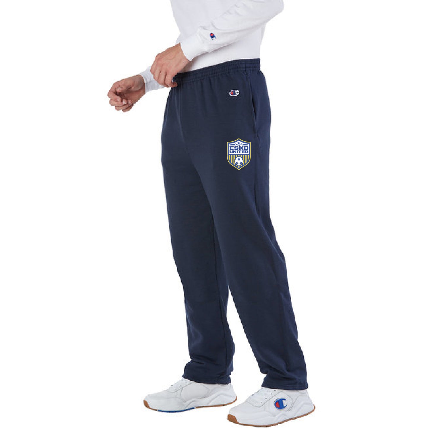 Esko United Champion Adult Powerblend® Open-Bottom Fleece Pant with Pockets