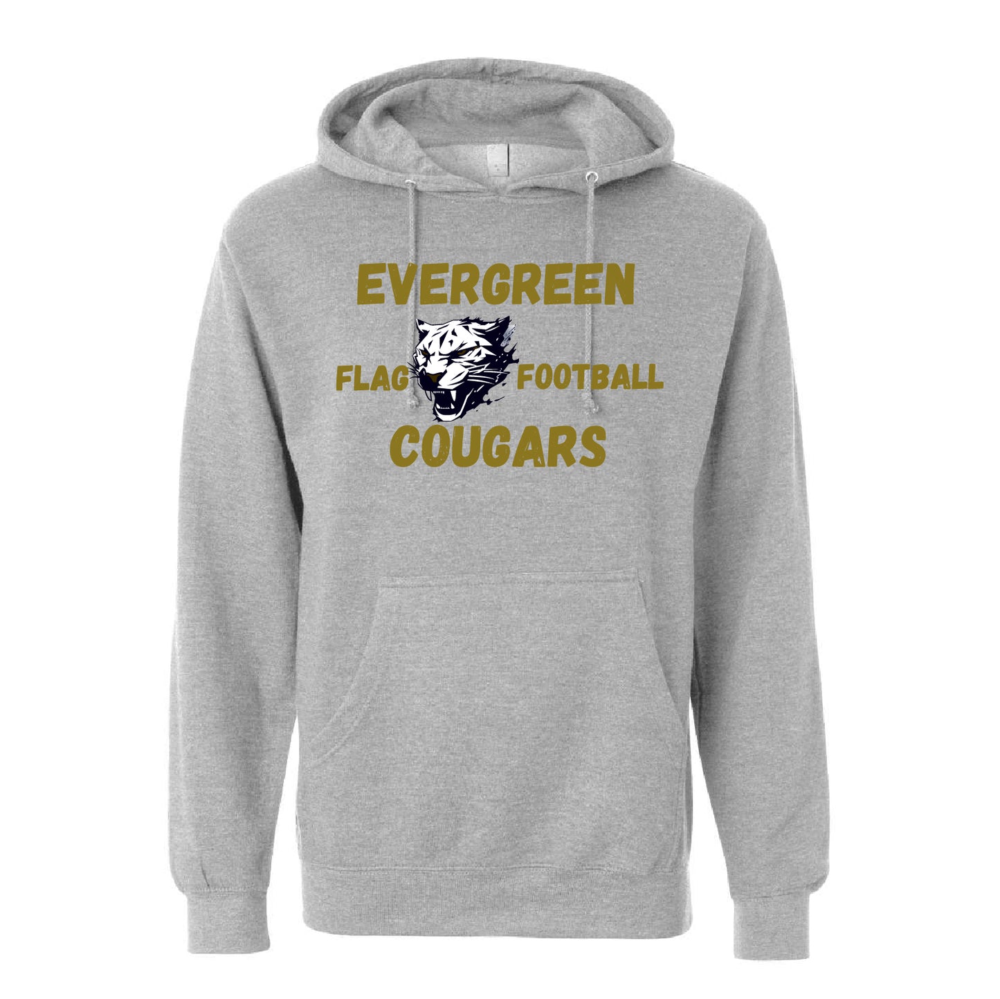 Evergreen Flag Football Unisex Midweight Hooded Sweatshirt