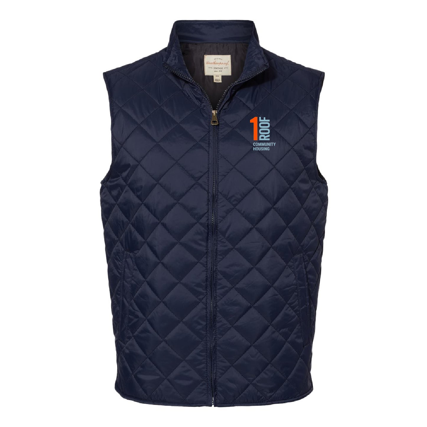 1Roof Men's Vintage Diamond Quilted Vest