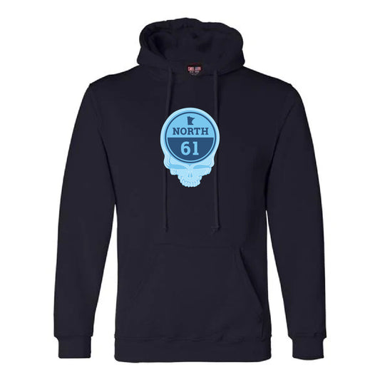North 61 Unisex USA-Made Hooded Sweatshirt (Skull)