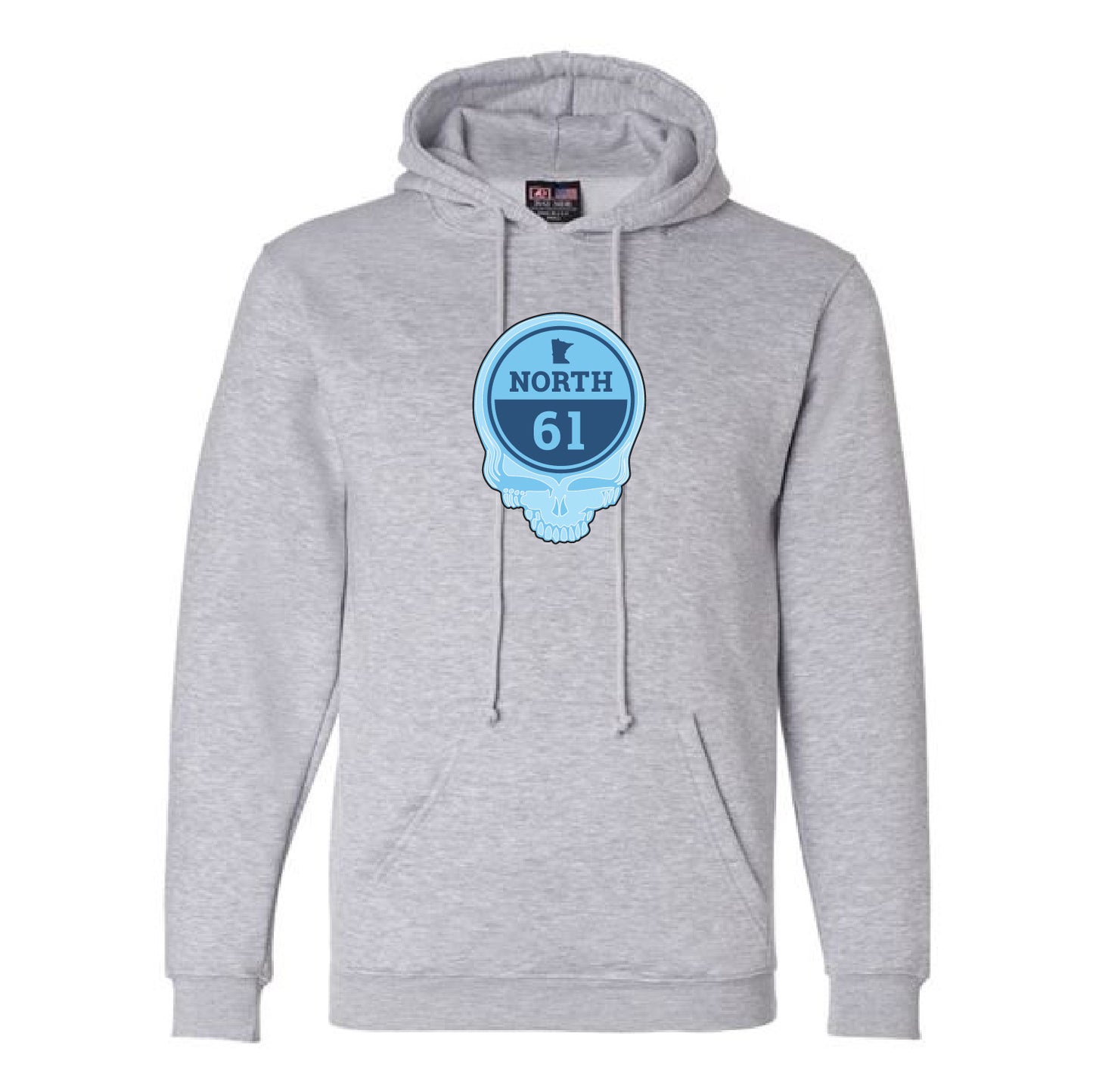 North 61 Unisex USA-Made Hooded Sweatshirt (Skull)