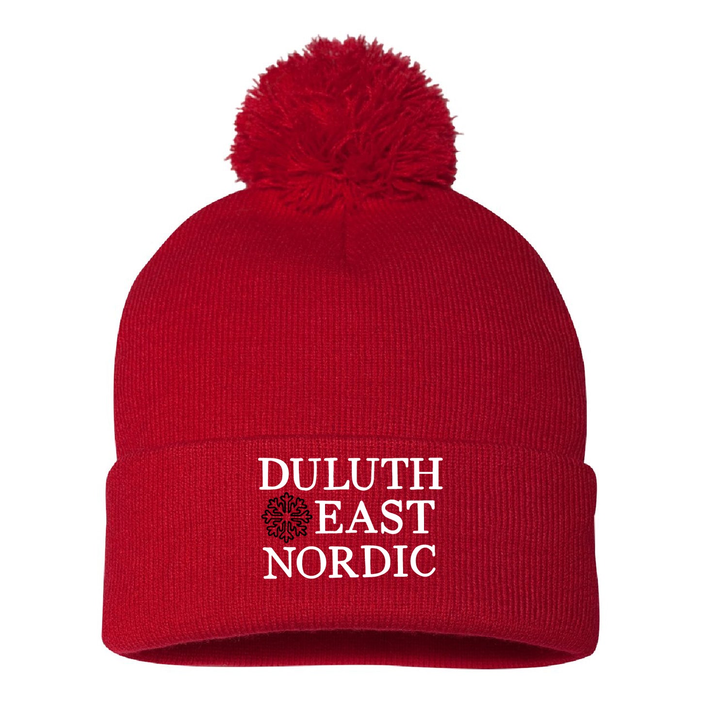 Duluth East Nordic Ski Team Pom-Pom Cuffed Beanie