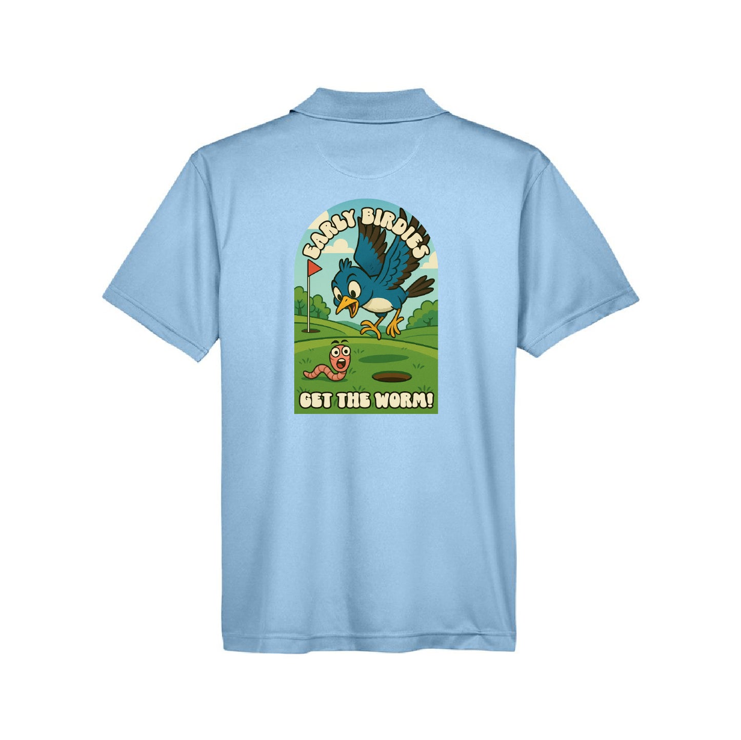 Early Birdies Men's Polyester Jersey Polo