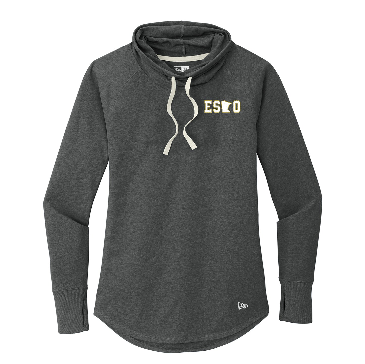 Esko Logo Ladies Sueded Cotton Blend Cowl Tee