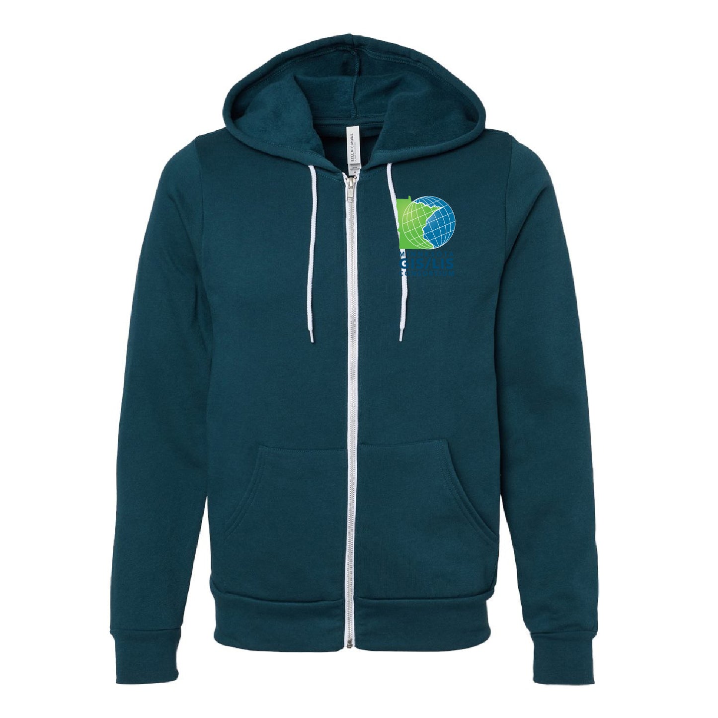 MN GIS/LIS Sponge Fleece Full-Zip Hoodie Consortium Logo