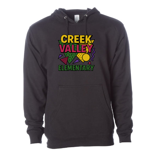Creek Valley Elementary Unisex Midweight Hooded Sweatshirt 90s Theme