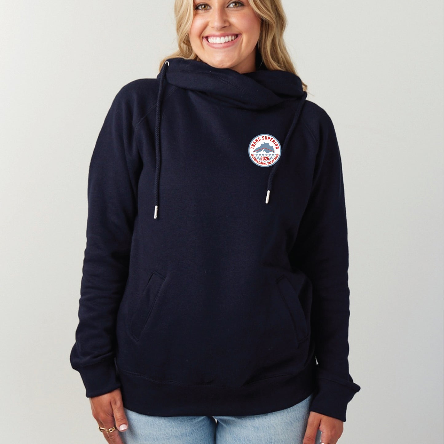 Trans Superior Yacht Race Ladies Funnel Neck Pullover Hoodie (2)