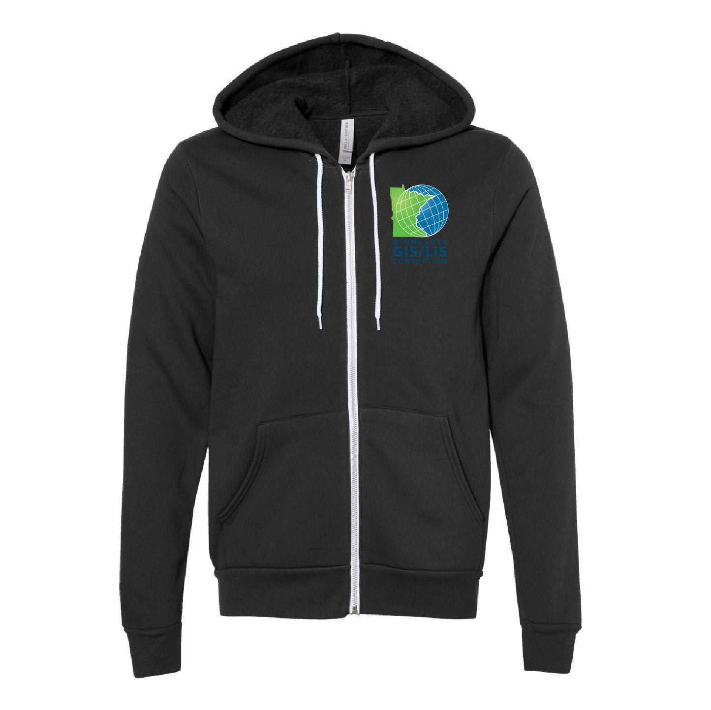 MN GIS/LIS Sponge Fleece Full-Zip Hoodie Consortium Logo