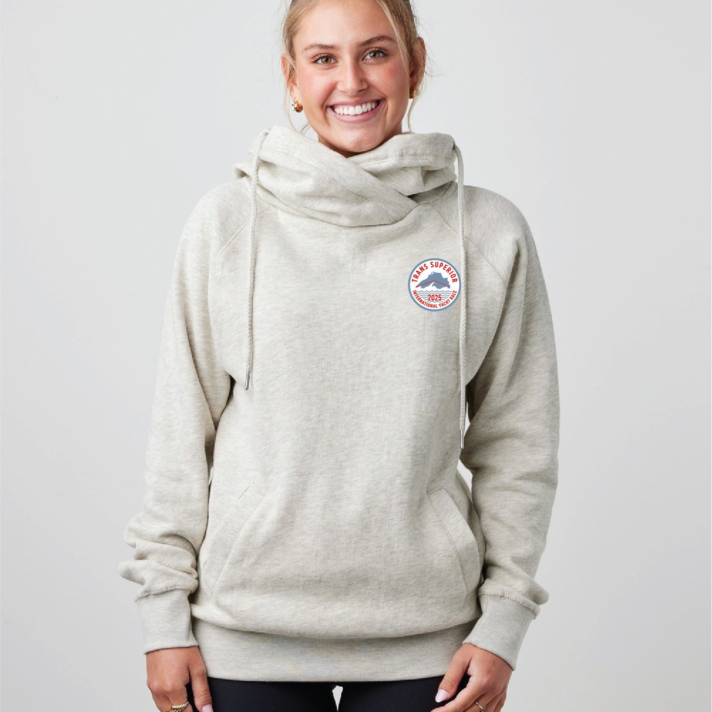 Trans Superior Yacht Race Ladies Funnel Neck Pullover Hoodie (2)