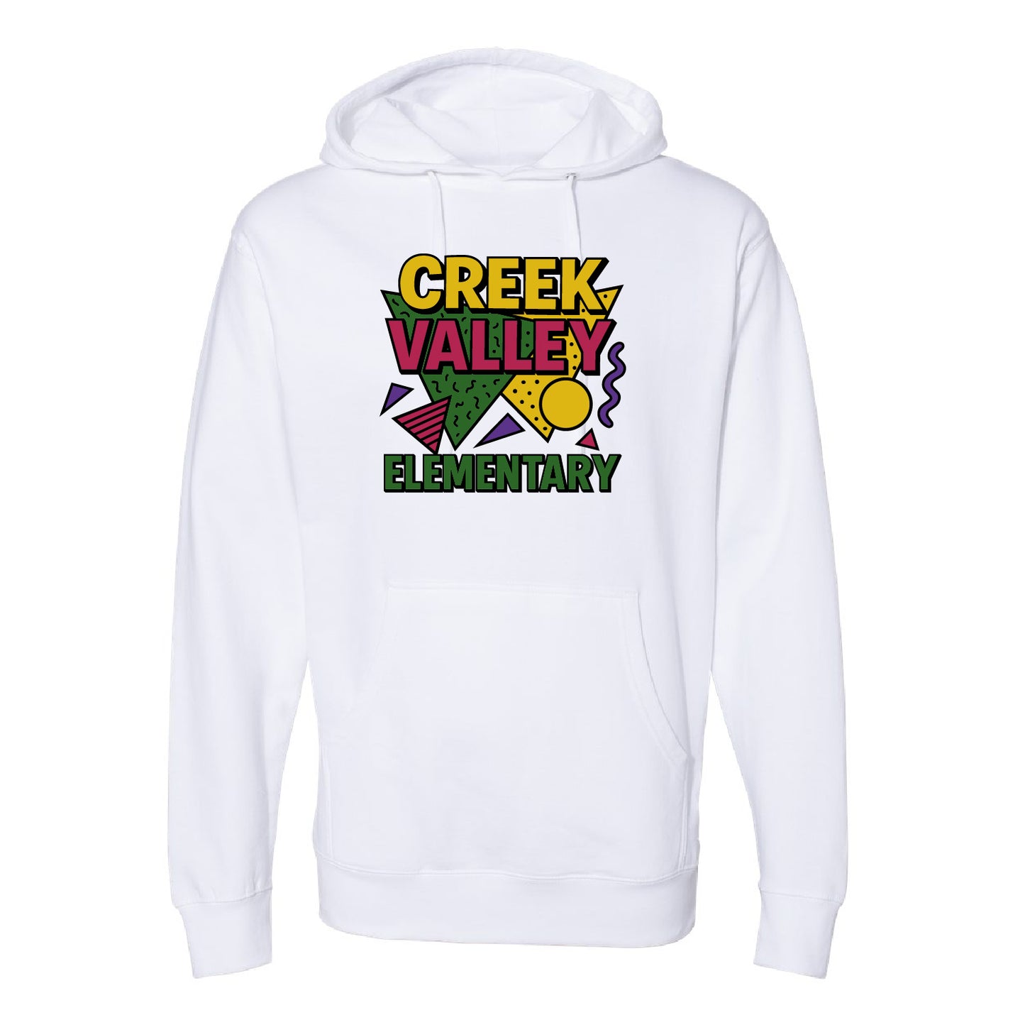 Creek Valley Elementary Unisex Midweight Hooded Sweatshirt 90s Theme