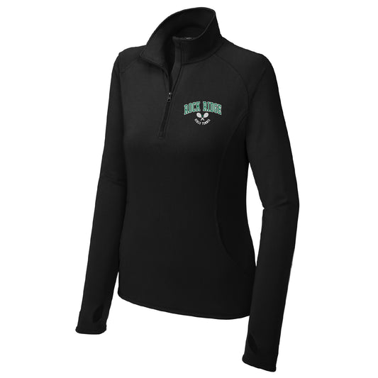 Rock Ridge Girls Tennis Ladies Sport-Wick® Stretch 1/4-Zip Pullover