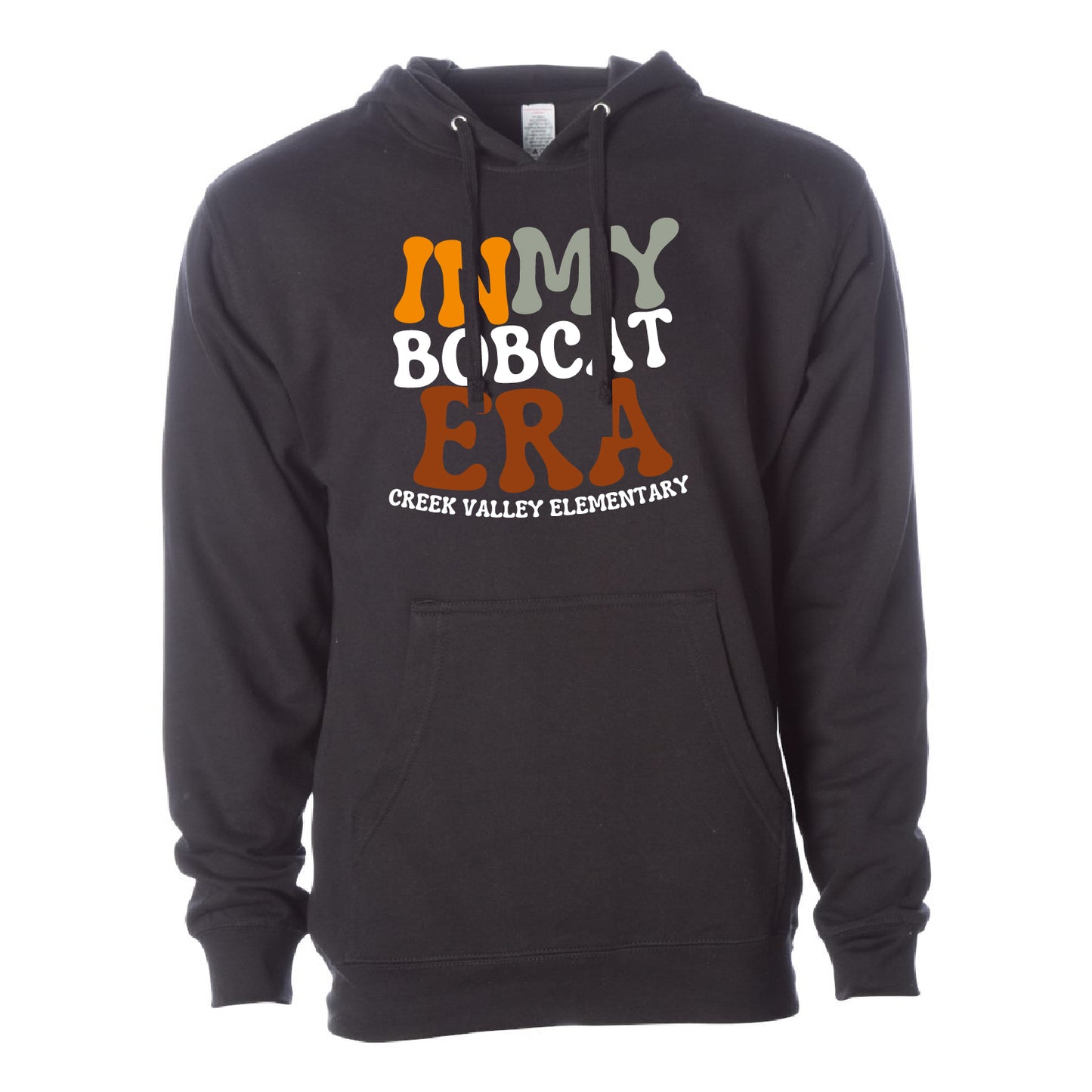 Creek Valley Elementary Unisex Midweight Hooded Sweatshirt Bobcat Era