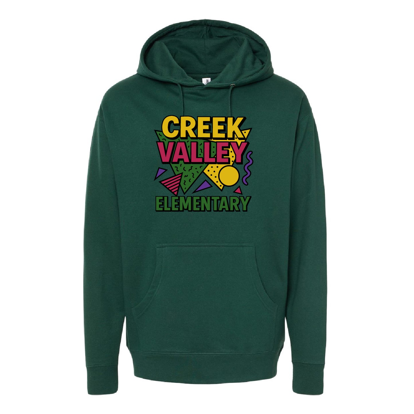 Creek Valley Elementary Unisex Midweight Hooded Sweatshirt 90s Theme