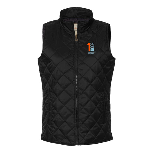 1Roof Women's Vintage Diamond Quilted Vest