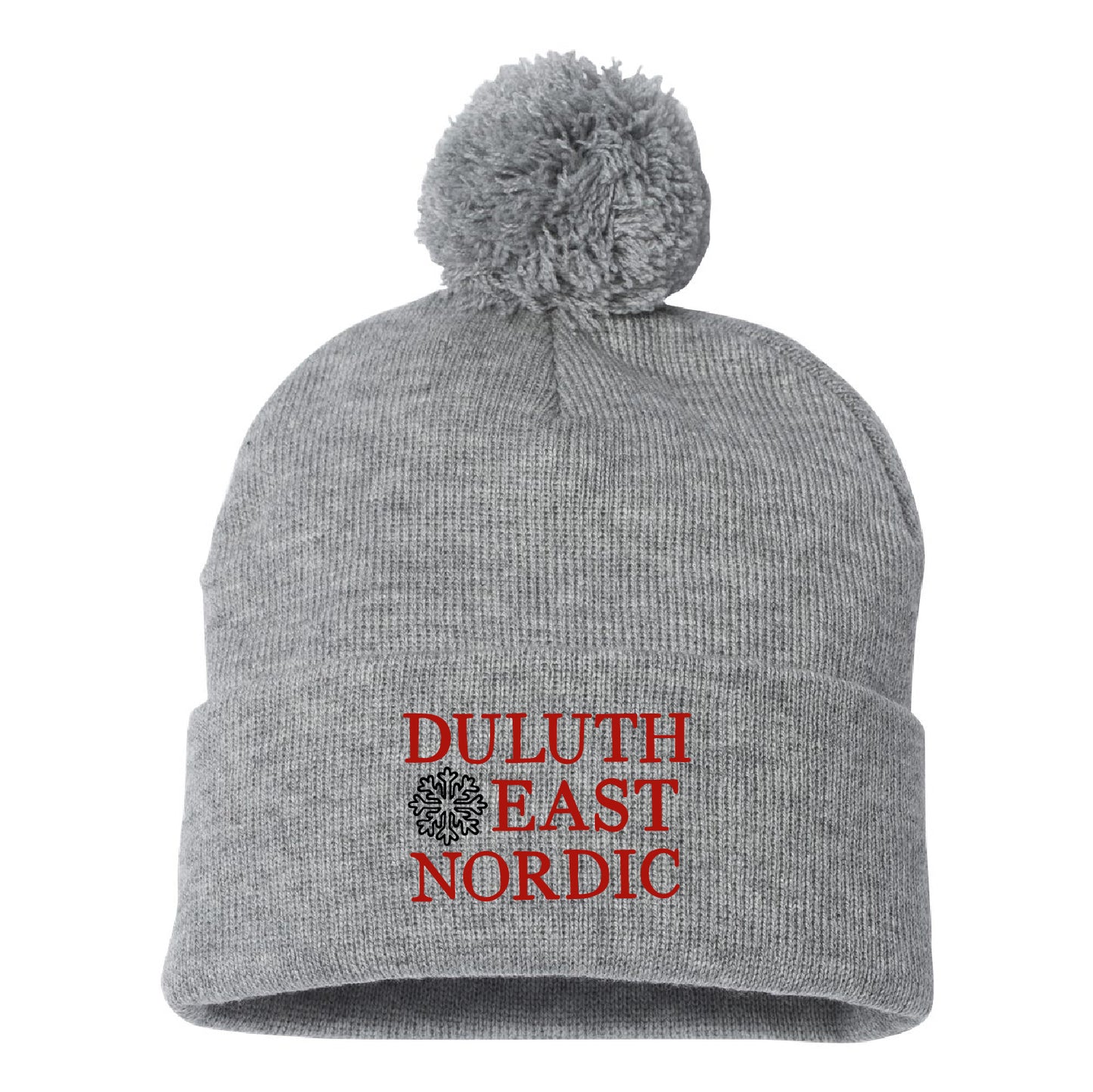 Duluth East Nordic Ski Team Pom-Pom Cuffed Beanie