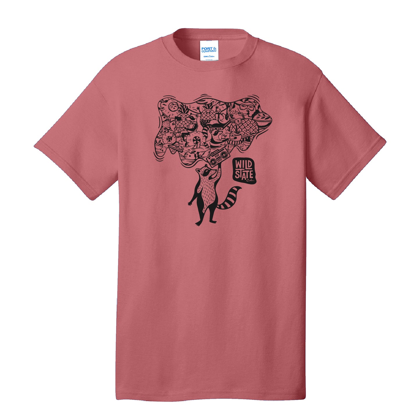 Wild State Hazy Pineapple Racoon T-shirts