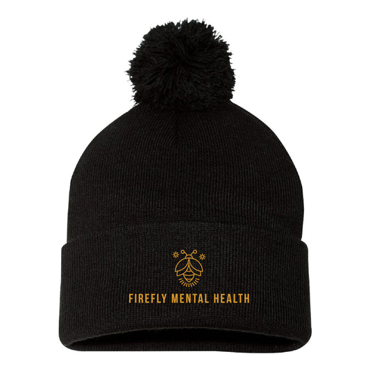 Firefly Mental Health Pom-Pom Cuffed Beanie