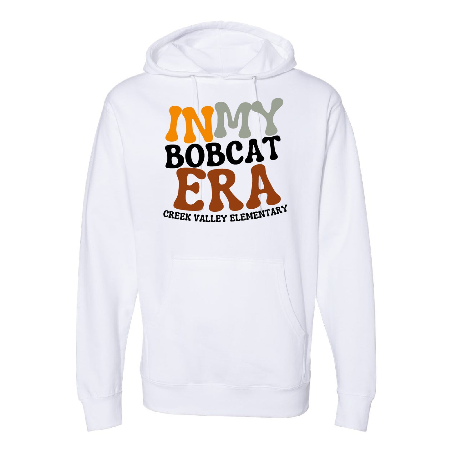 Creek Valley Elementary Unisex Midweight Hooded Sweatshirt Bobcat Era