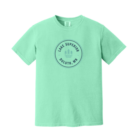 Flagship Lake Superior Duluth MN Badge Dyed Heavyweight Tee