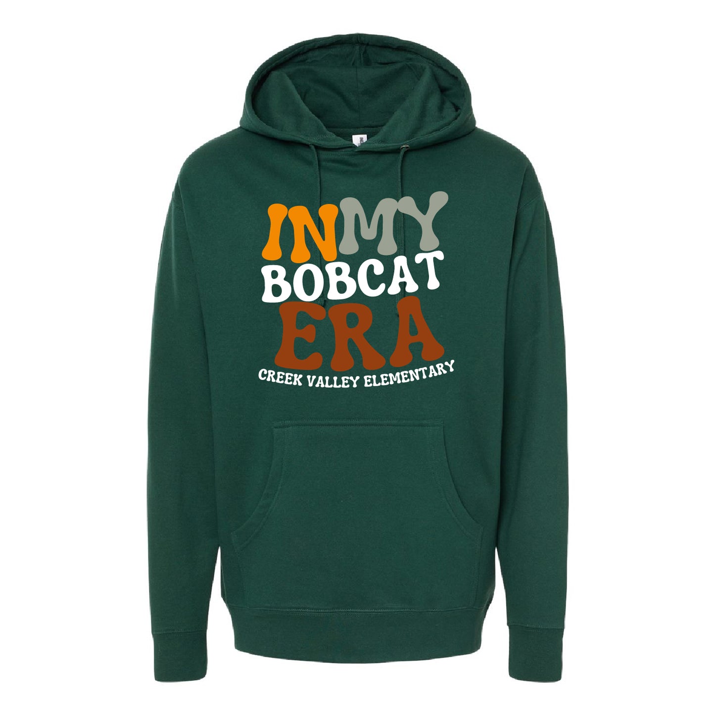 Creek Valley Elementary Unisex Midweight Hooded Sweatshirt Bobcat Era