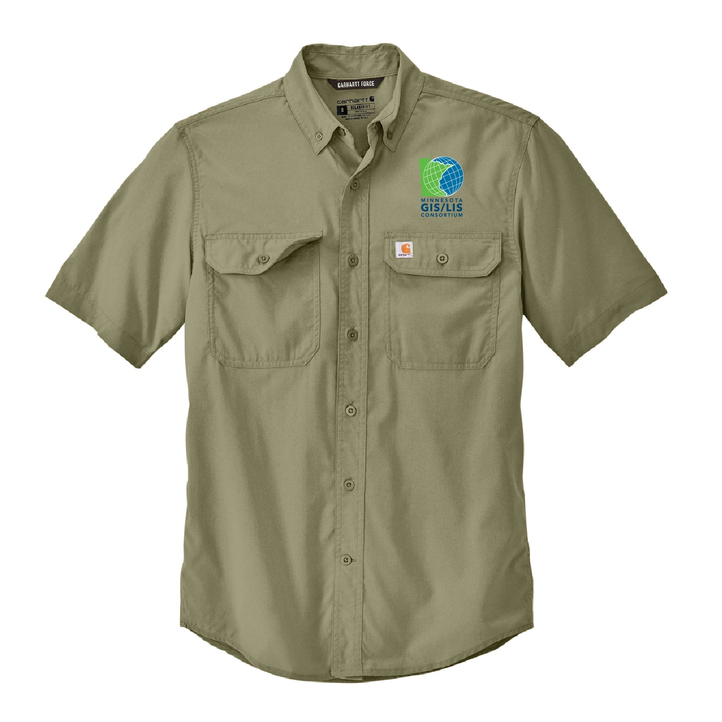 MN GIS/LIS Carhartt Force® Solid Short Sleeve Shirt Consortium Logo