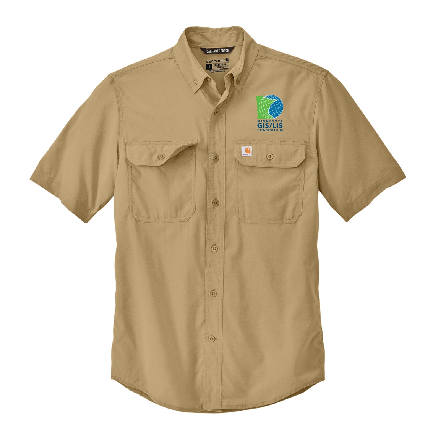 MN GIS/LIS Carhartt Force® Solid Short Sleeve Shirt Consortium Logo