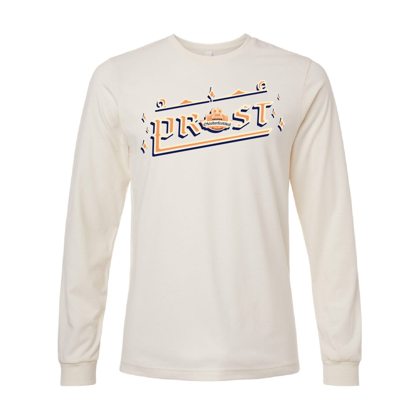 Duluth Oktoberfestival 2024 Heather CVC Long Sleeve Tee Design 2