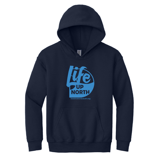 Destination Duluth Stacked Youth Hooded Sweatshirt Life Up North