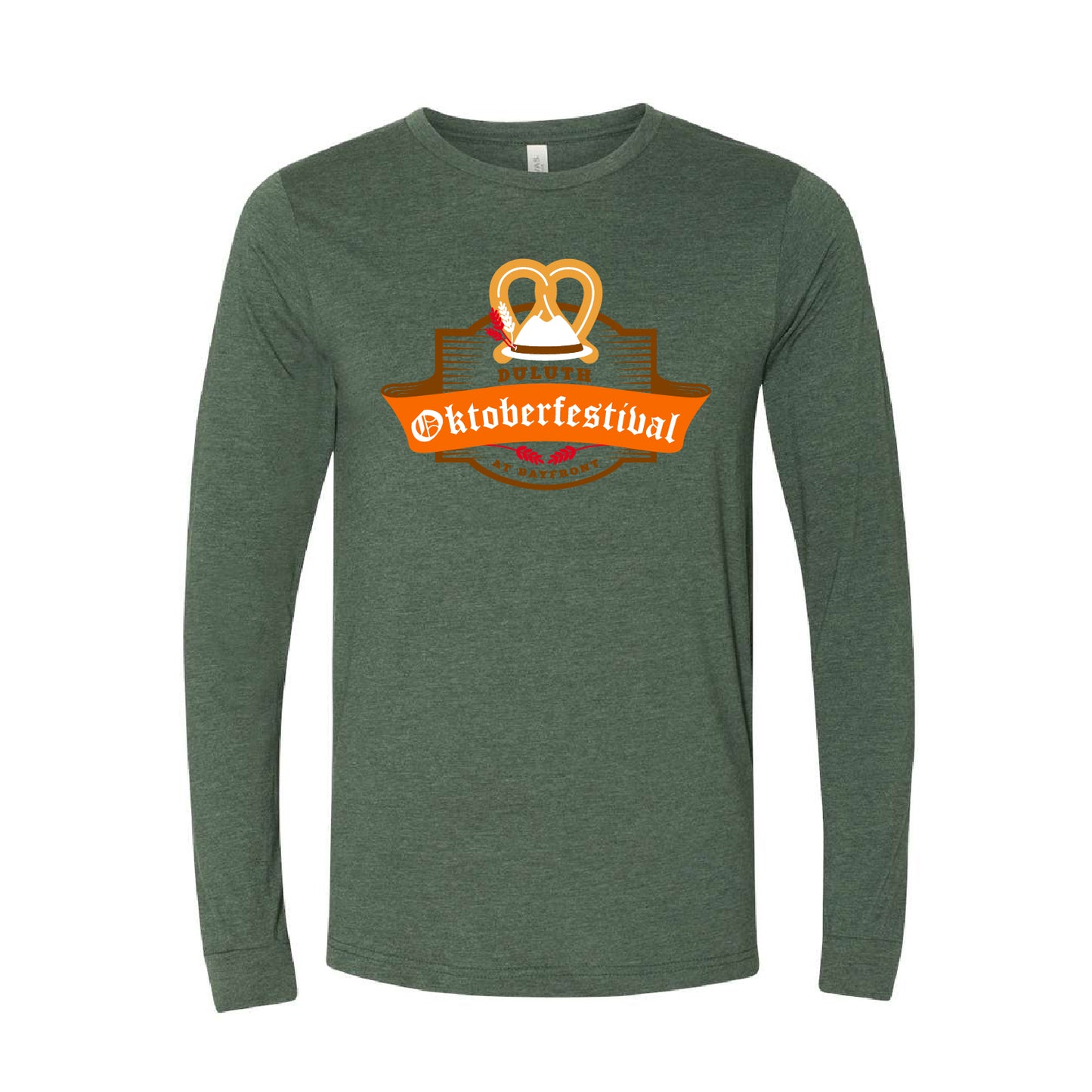 Duluth Oktoberfestival 2024 Heather CVC Long Sleeve Tee Design 1