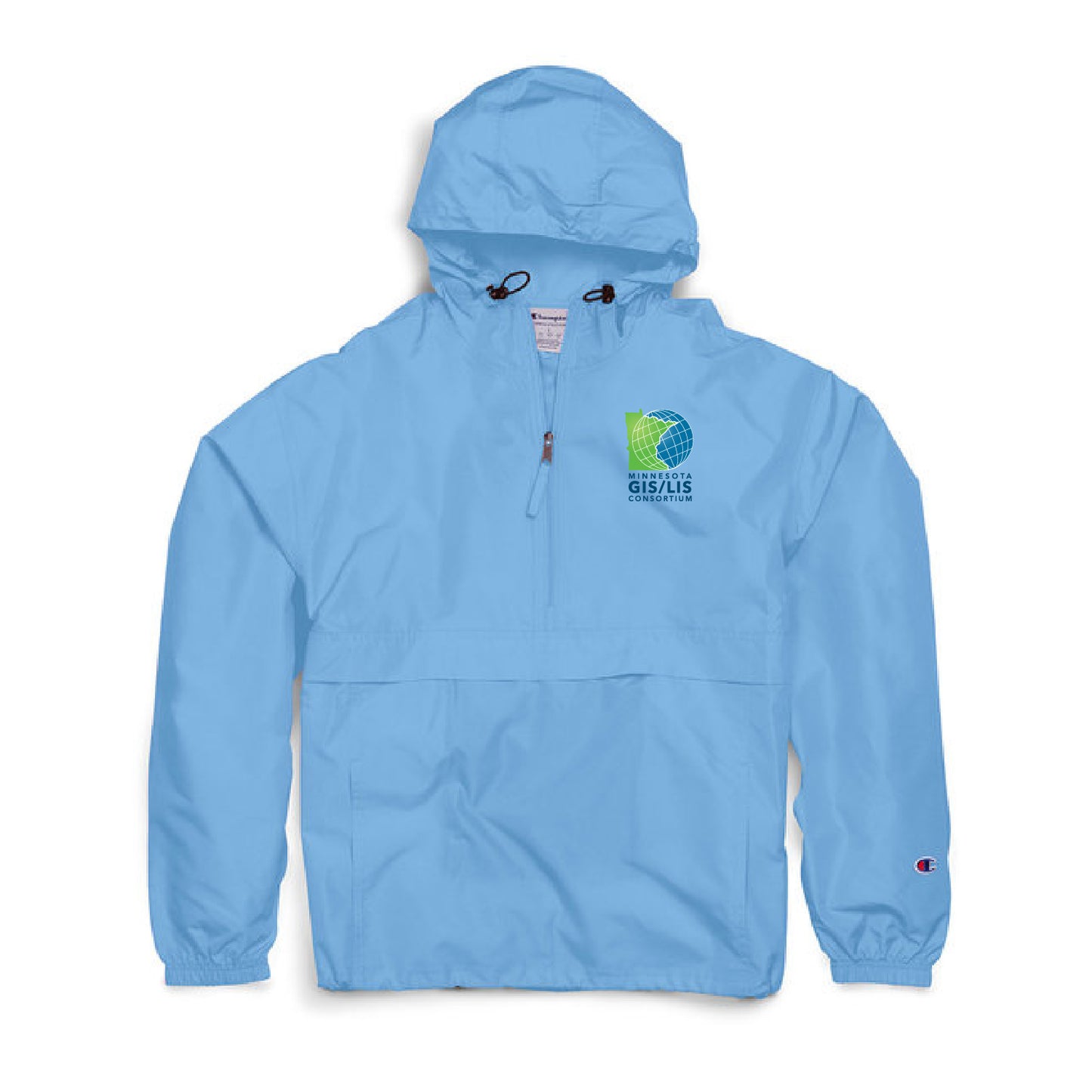 MN GIS/LIS Champion Adult Packable Anorak Quarter-Zip Jacket Consortium Logo