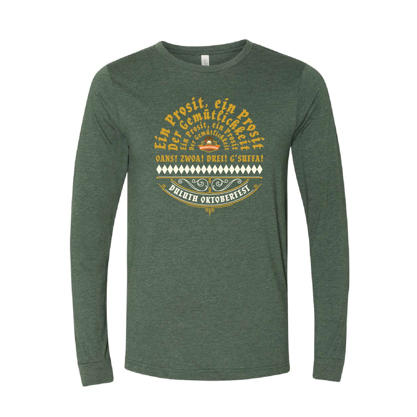 Duluth Oktoberfestival 2024 Heather CVC Long Sleeve Tee Design 4