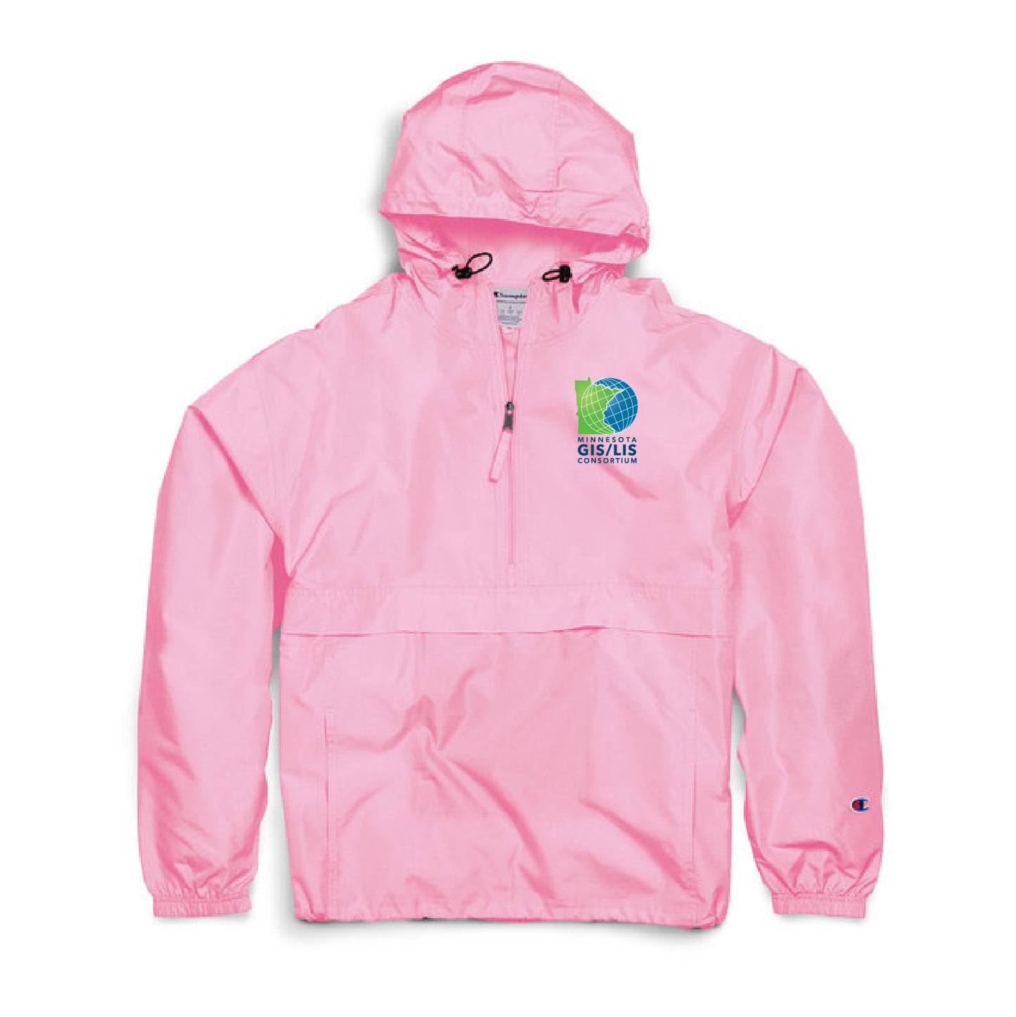 MN GIS/LIS Champion Adult Packable Anorak Quarter-Zip Jacket Consortium Logo