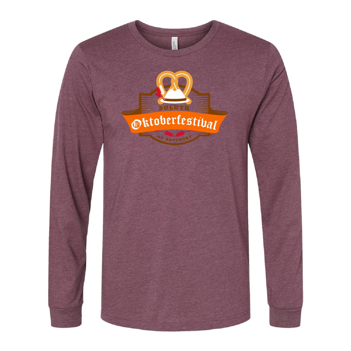 Duluth Oktoberfestival 2024 Heather CVC Long Sleeve Tee Design 1