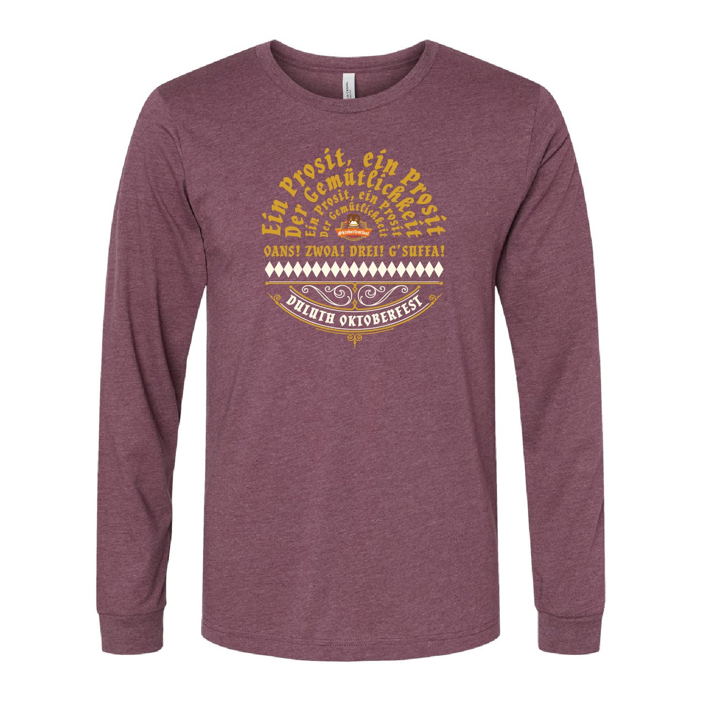 Duluth Oktoberfestival 2024 Heather CVC Long Sleeve Tee Design 4