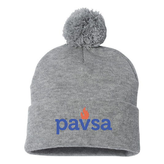 PAVSA Pom-Pom Cuffed Beanie