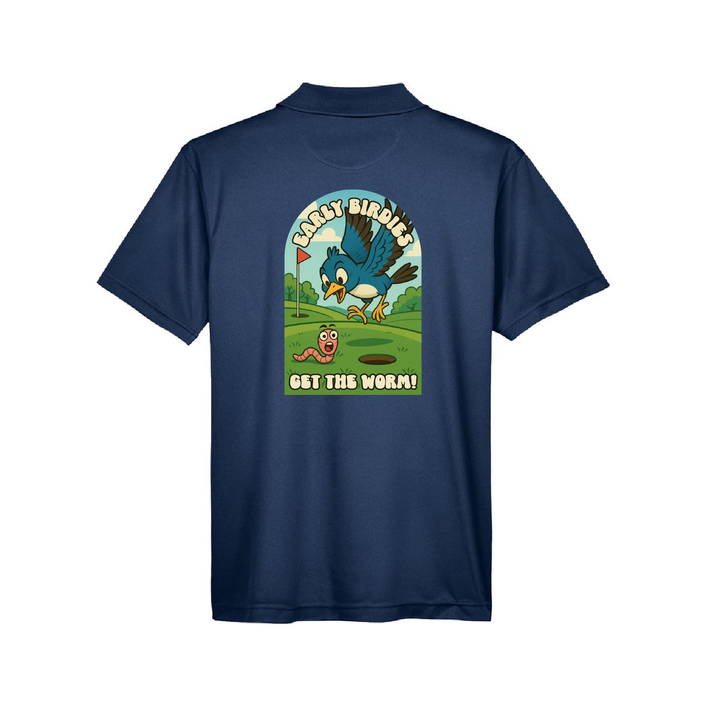 Early Birdies Men's Polyester Jersey Polo