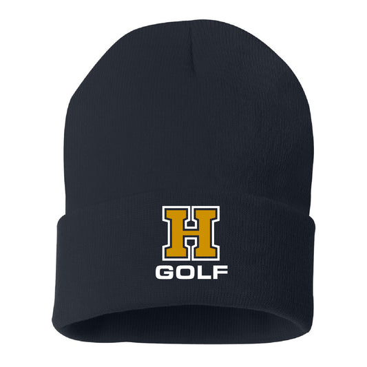 Hermantown High School Golf Solid Cuffed Beanie