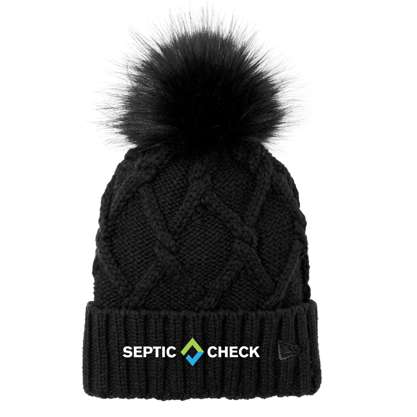 Septic Check Faux Fur Pom Beanie