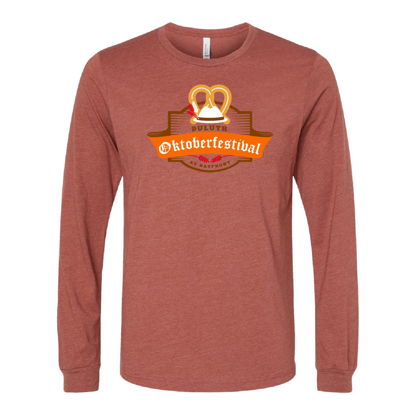 Duluth Oktoberfestival 2024 Heather CVC Long Sleeve Tee Design 1