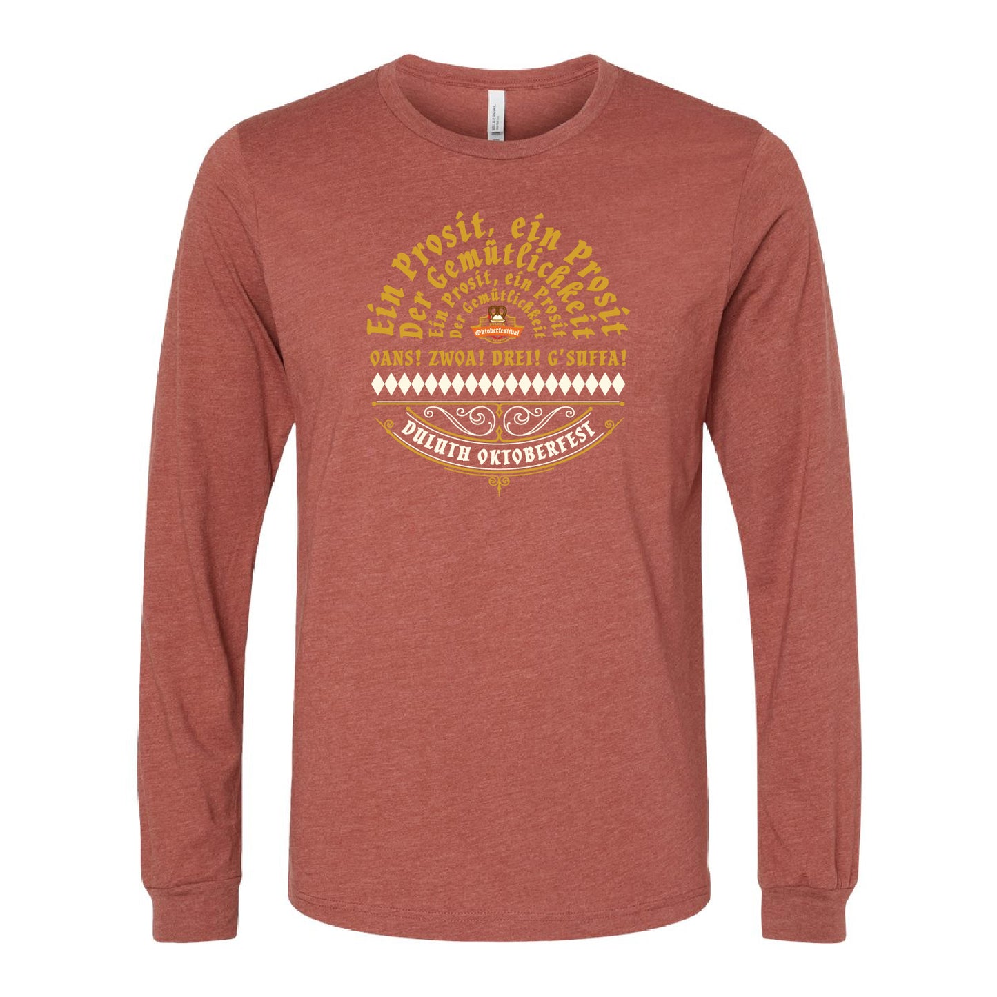 Duluth Oktoberfestival 2024 Heather CVC Long Sleeve Tee Design 4