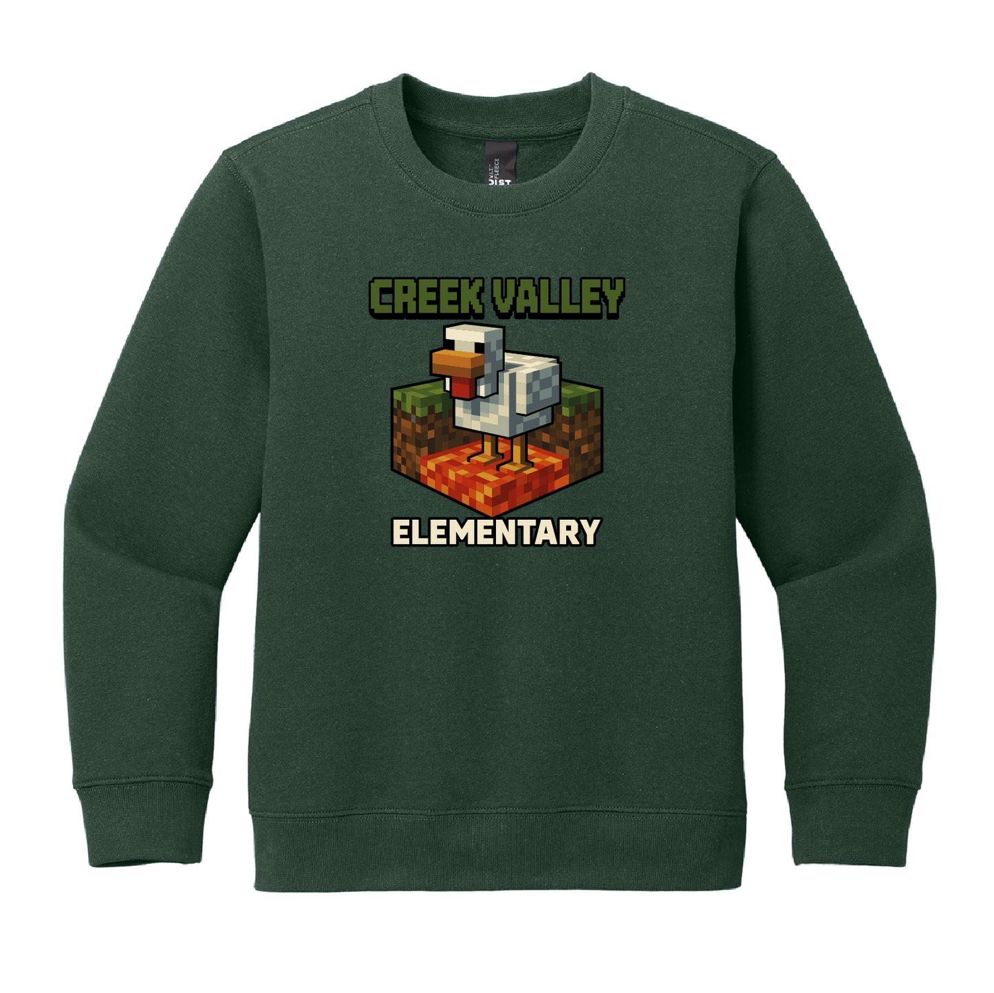 Creek Valley Youth VIT Fleece Crewneck Lava Chicken